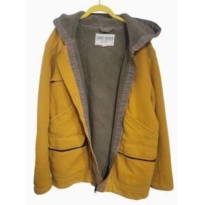 Vintage Heavy Eddie Bauer Mustard Yellow Hooded Full-Zip Jacket XL